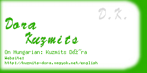 dora kuzmits business card